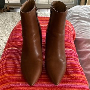 Steve Madden Nix Cognac Lea Ankle Boots 6.5